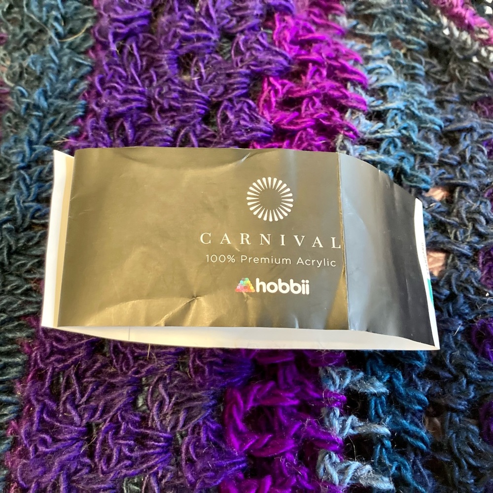 Hand-Crafted Triangular Shawlvibrant Purples And … - image 8